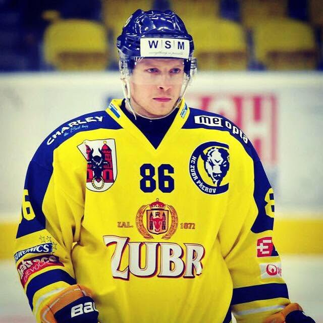 Matěj in an HC Zubr Přerov jersey, number 86